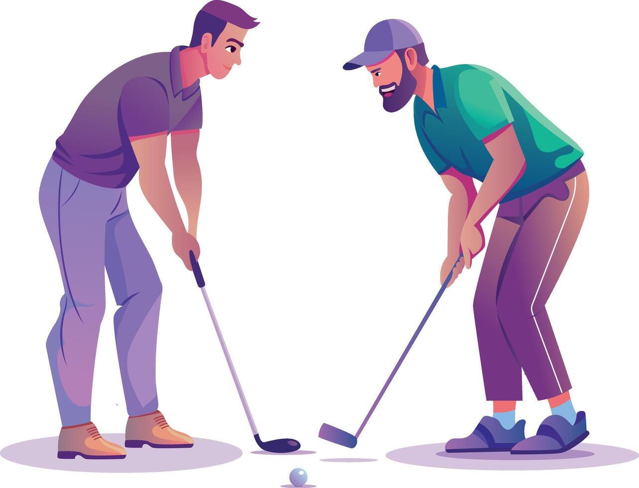 Golf competition flat style illustration vector