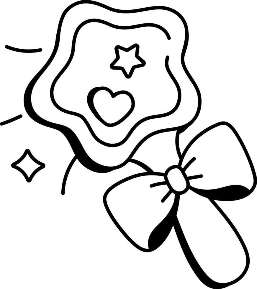 A sketchy icon of beautiful star stick vector