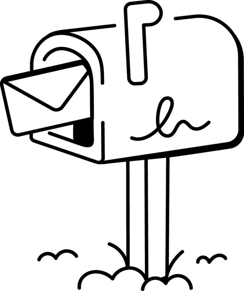 Birthday mail icon in drawing style vector