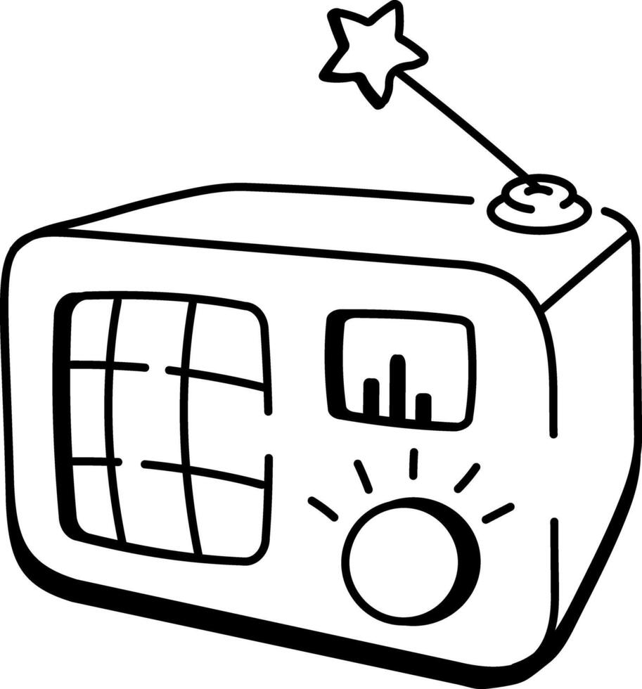 A doodle icon of music device vector