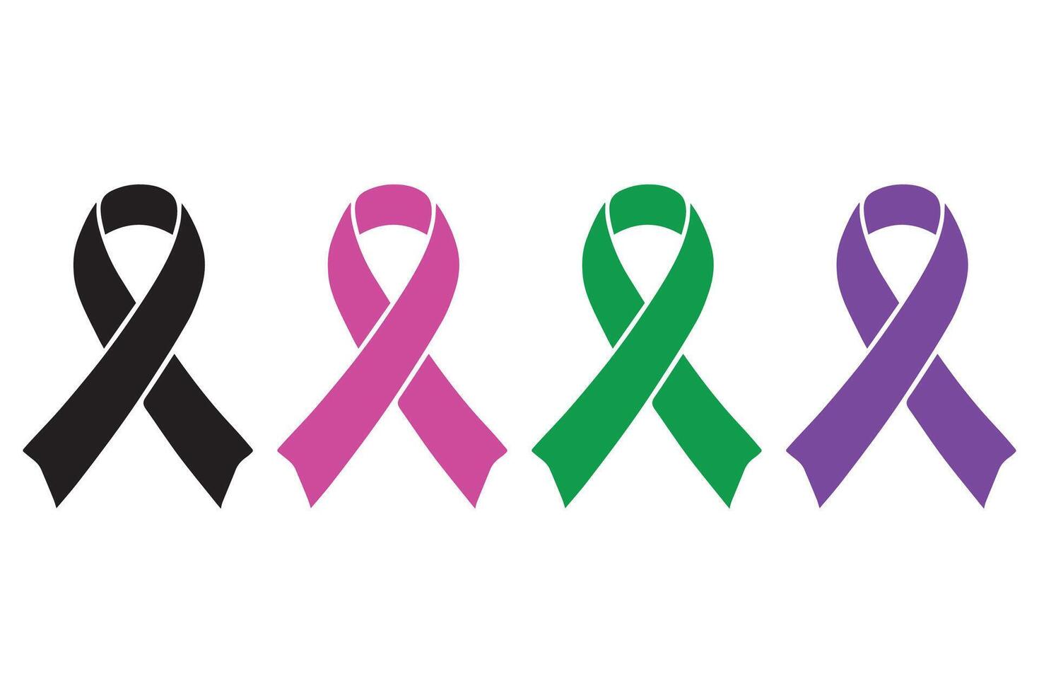 Awareness Ribbons silhouette illustration artwork vector