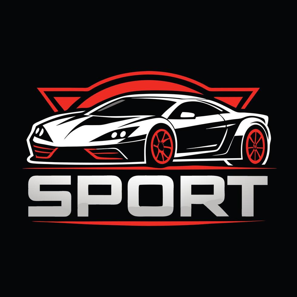 Dynamic a High-Performance Car Silhouette vector