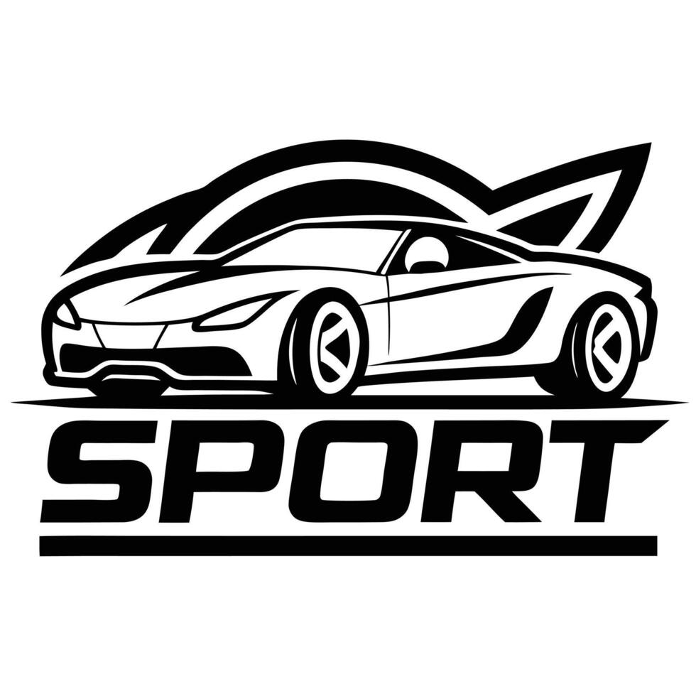 Stylish Silhouette of a High-End Sports Vehicle vector