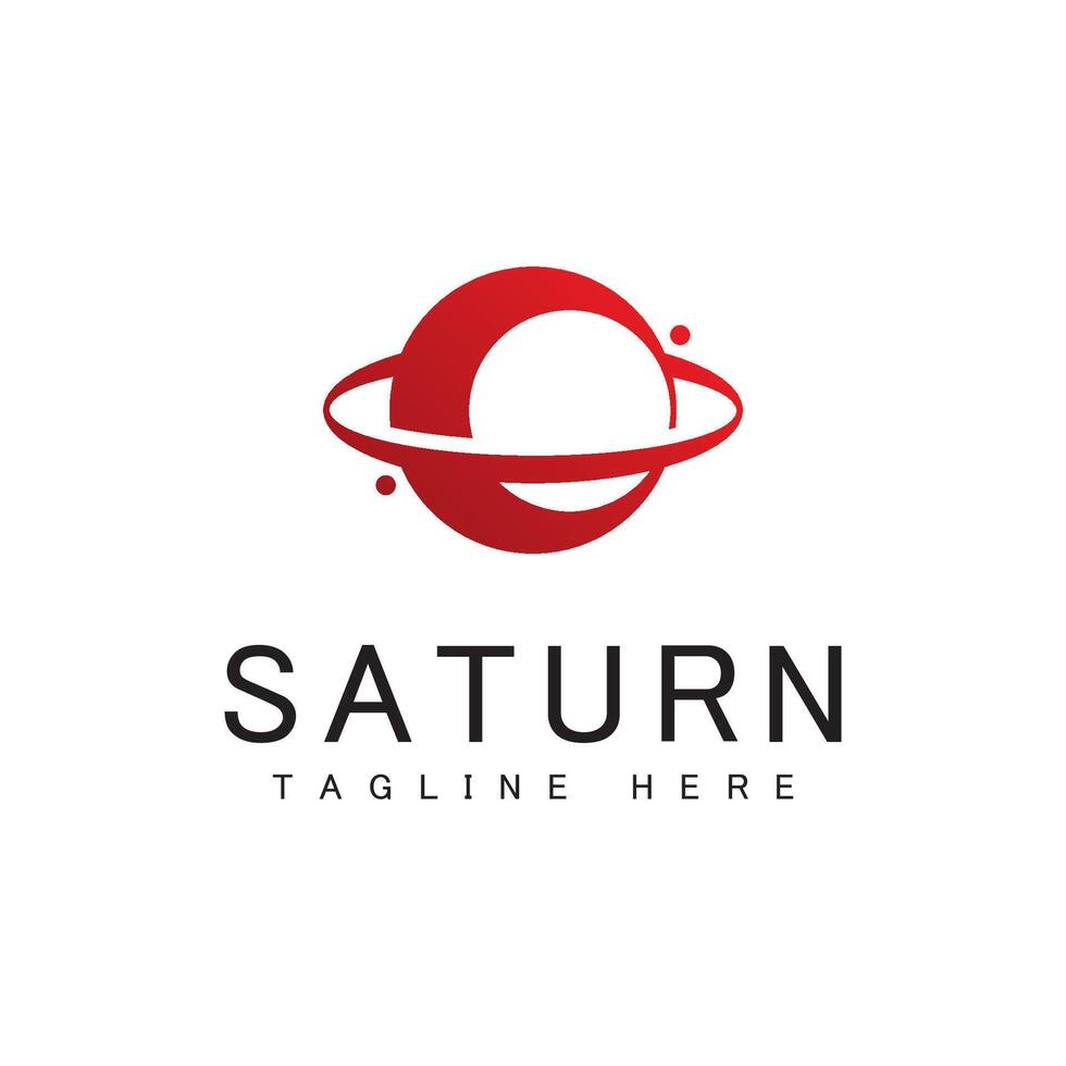 Planet Saturn logo design . Planet logo template. vector