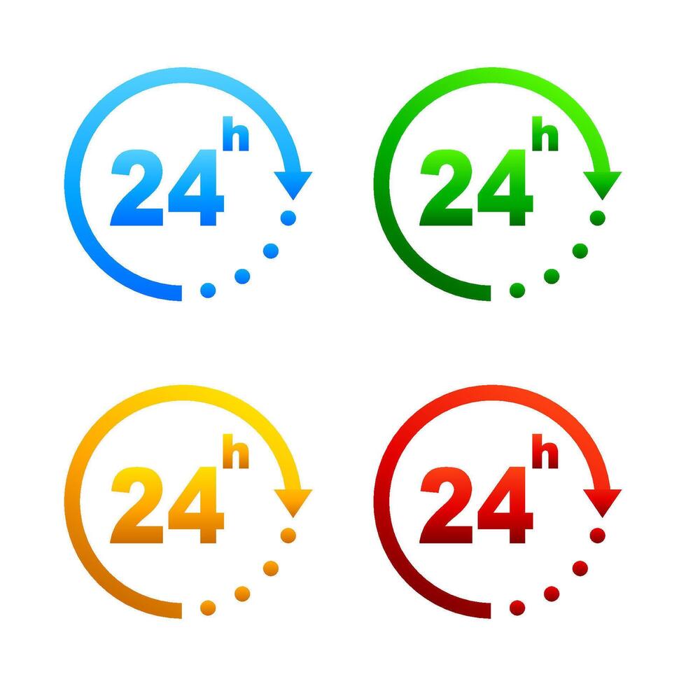 Round the clock. 24 hours icon. illustration vector