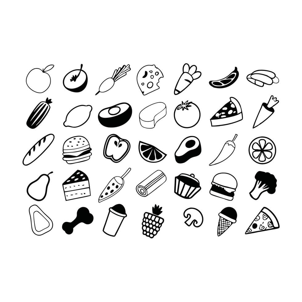 Fruits Icon Bundle Design Template New vector
