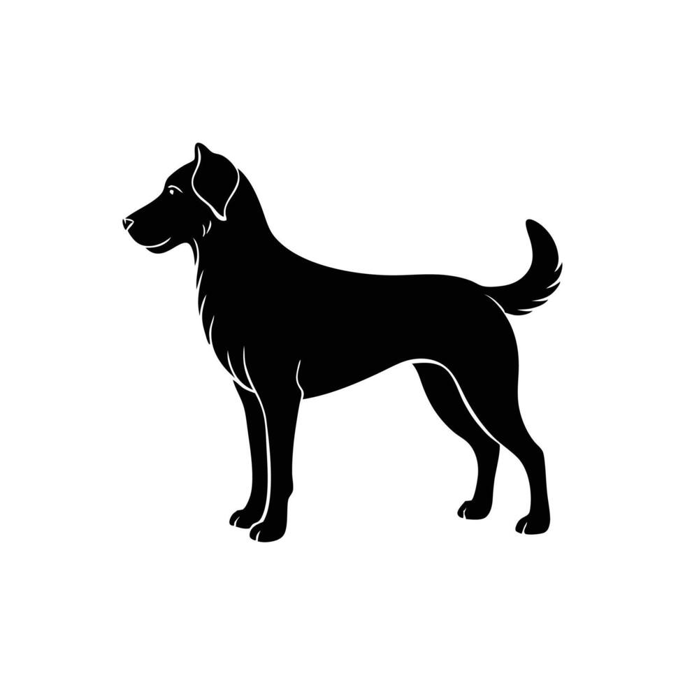 Dog silhouette Style with white background vector