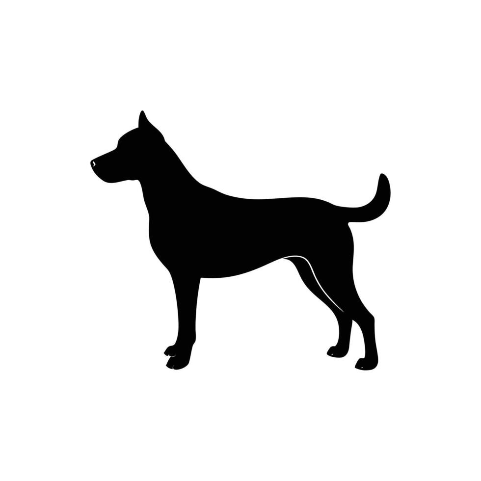 Dog silhouette Style with white background design vector