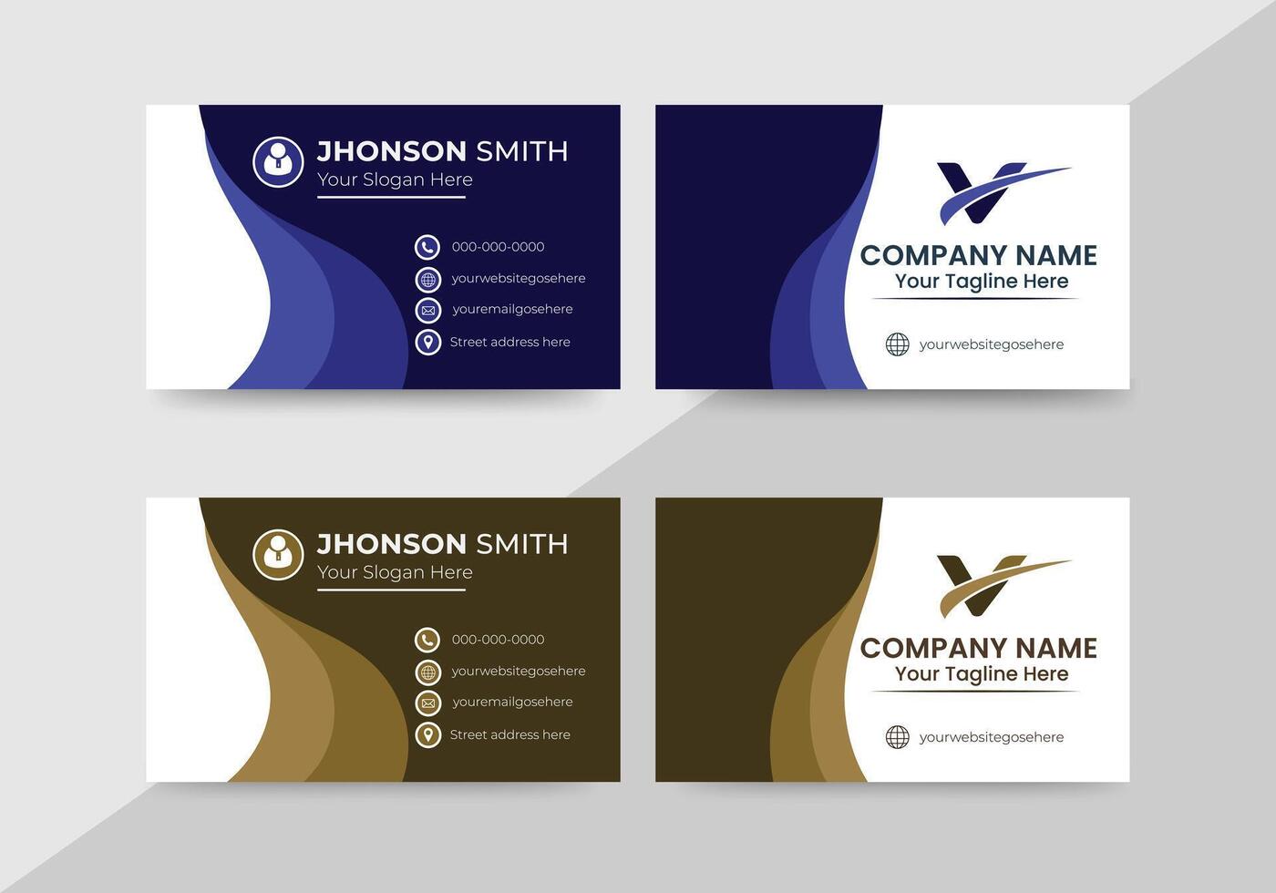 Modern Business card visiting card design vector