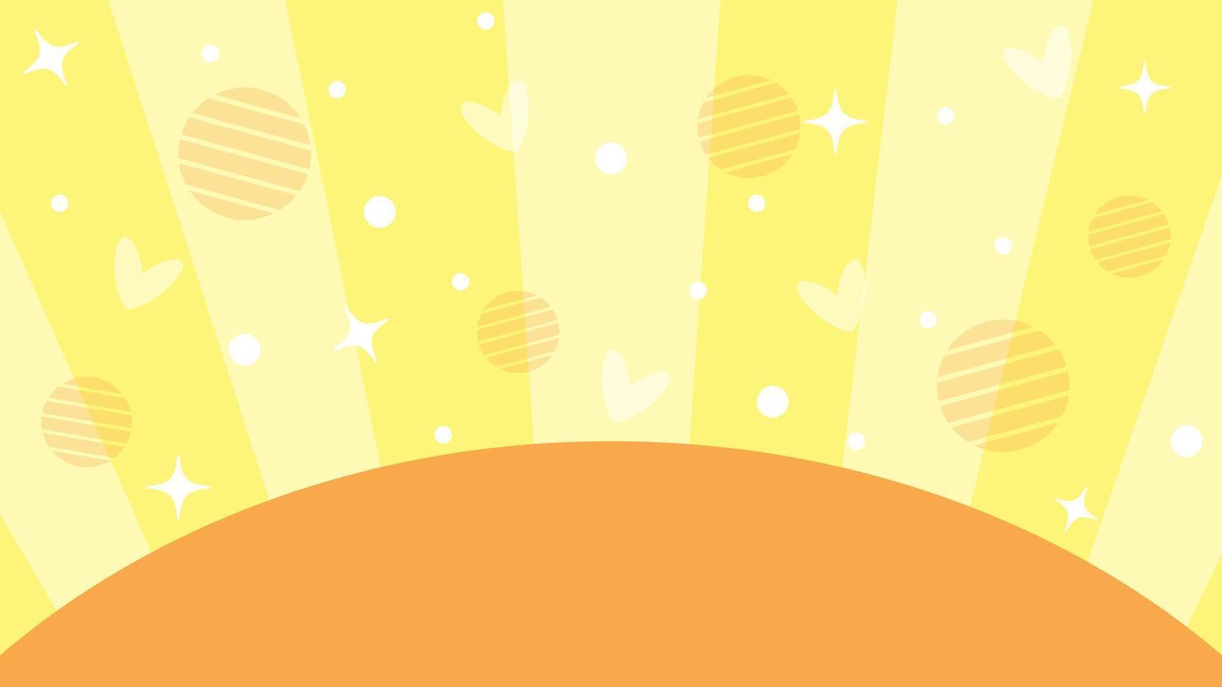 Yellow orange abstract background. Sparkling background. Glittering circular light. Children's gift paper. vector