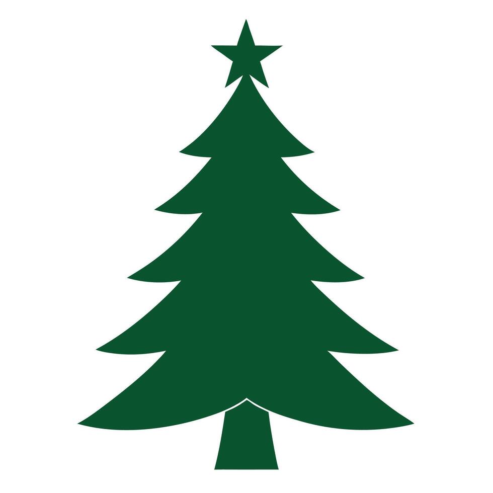 Christmas tree silhouette isolated design for holiday decor vector