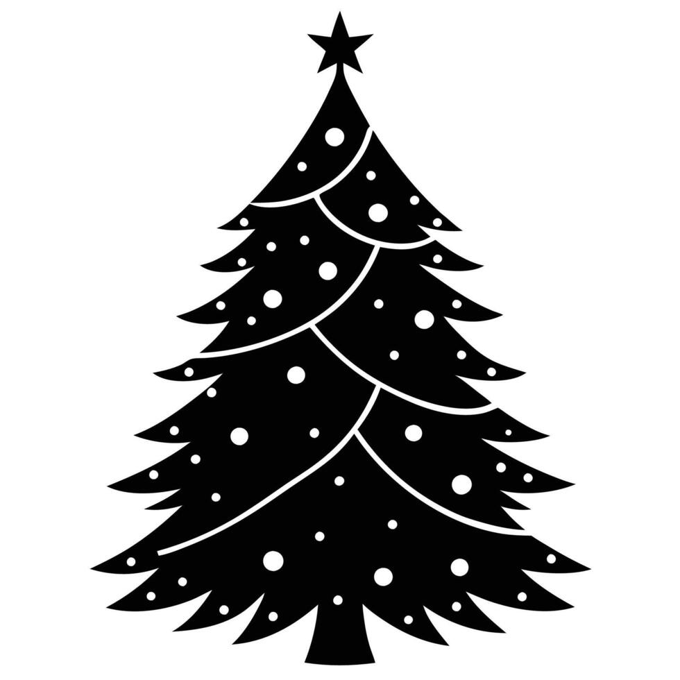 Abstract Christmas tree silhouette for creative holiday themes vector