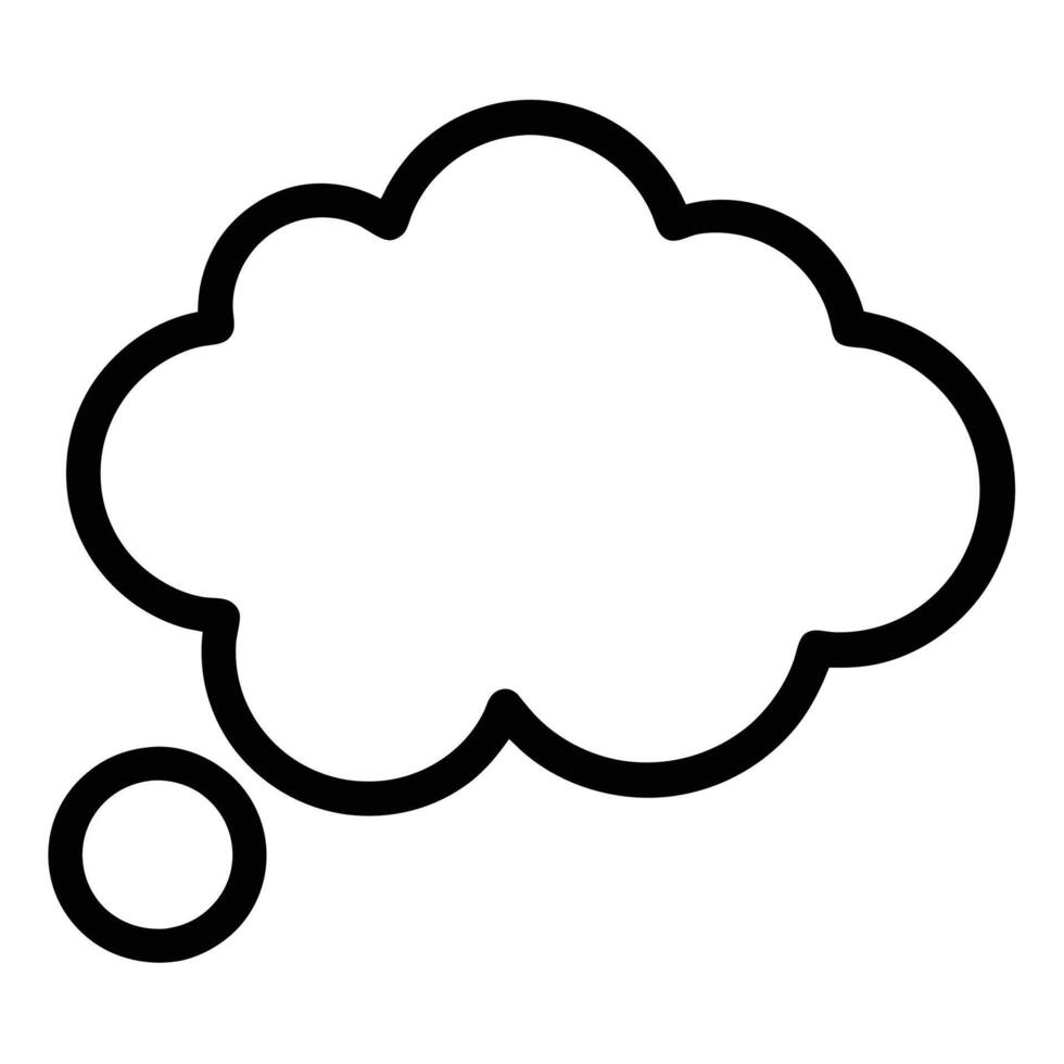 Stylish line art thought bubble for unique ideas vector