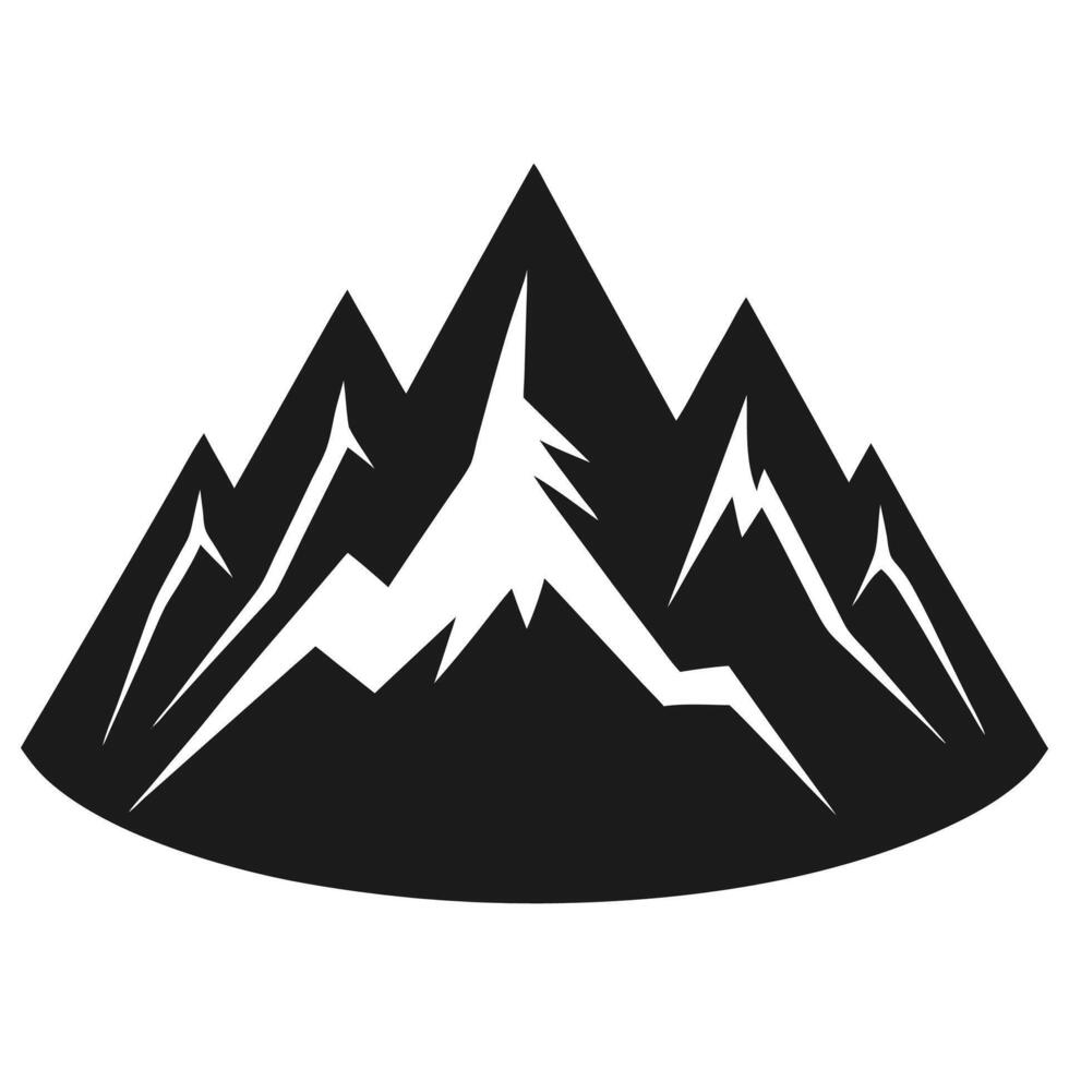 Artistic mountain silhouette for creative nature themes vector