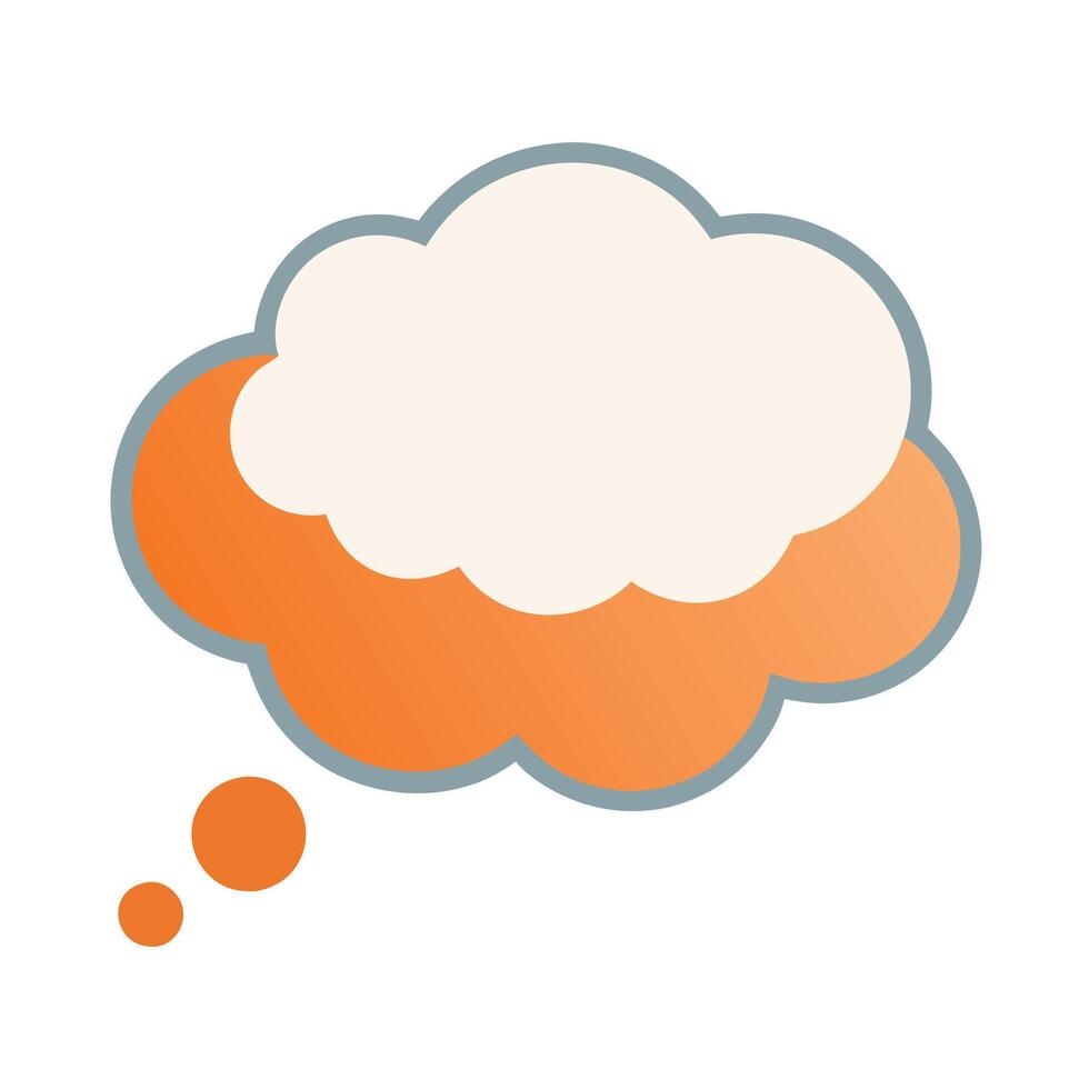 Unique thought bubble outline icon for conceptual designs vector