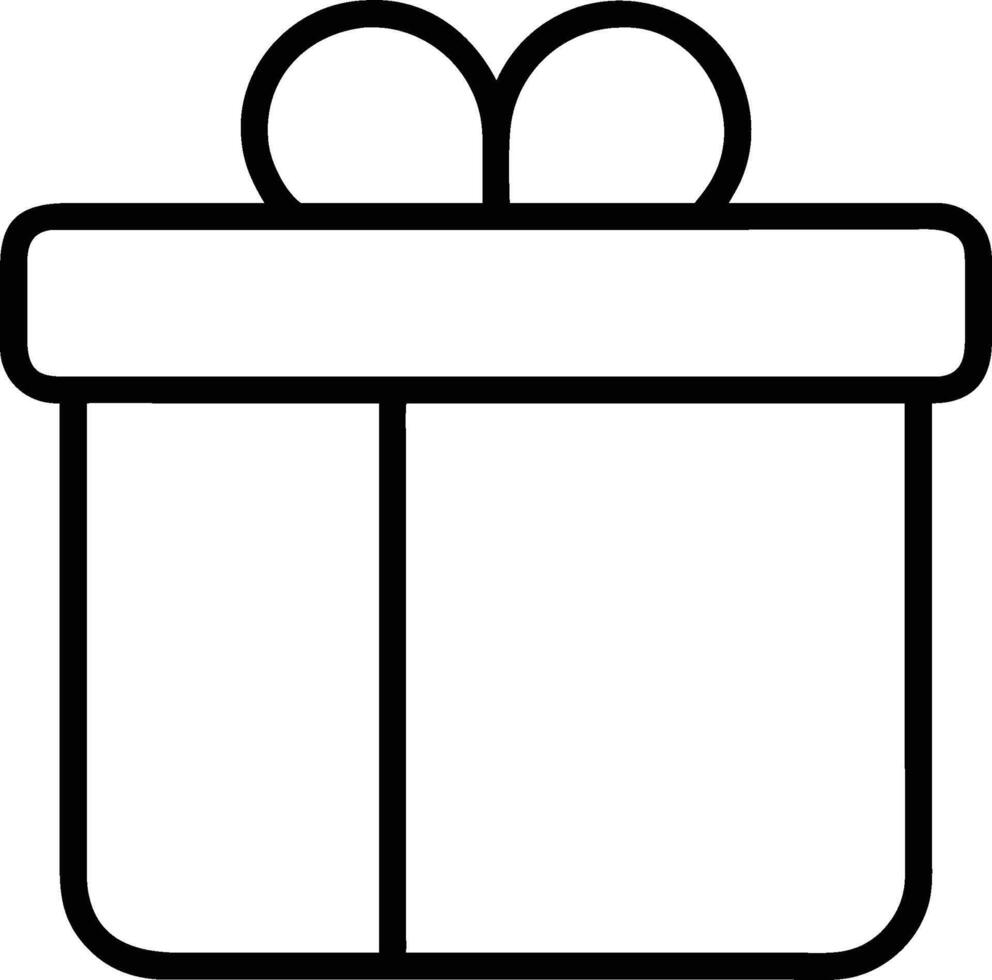 Minimalist gift box icon for elegant design purposes vector