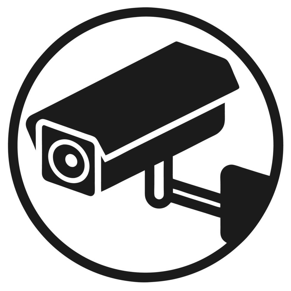 Unique CCTV camera icon for safety and surveillance vector