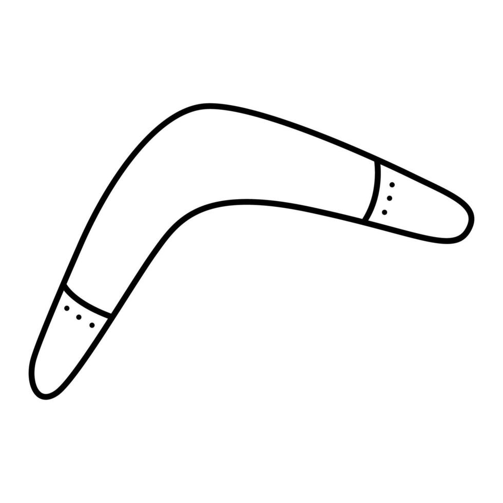 simple Boomerang line art icon vector