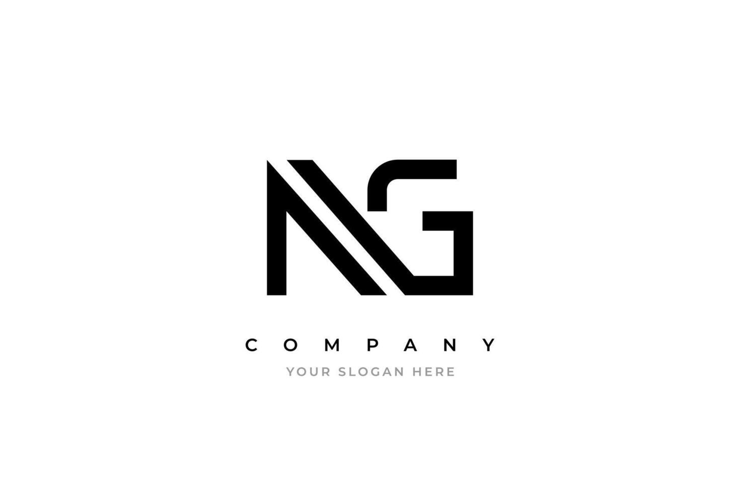 Initial Letter NG Monogram Logo Design vector