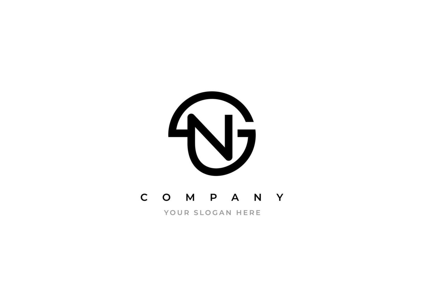 Letter NG or GN Monogram Logo Design vector