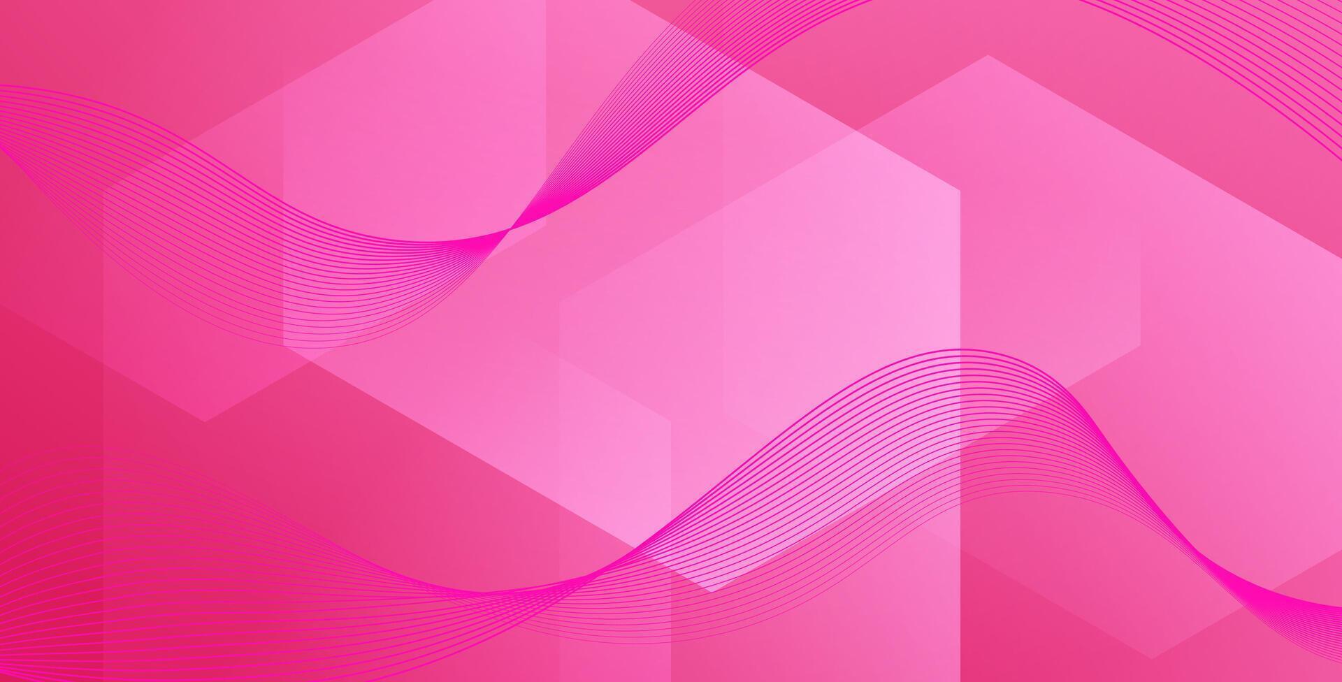 dynamic abstract pink rose liquid color gradient wavy geometric fluid hexagon light shape background. eps10 vector