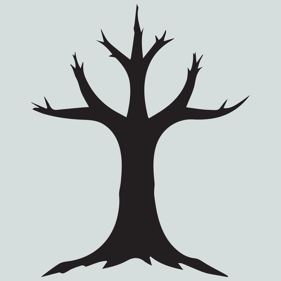 Winter Tree Icon Stark and Simple Design vector