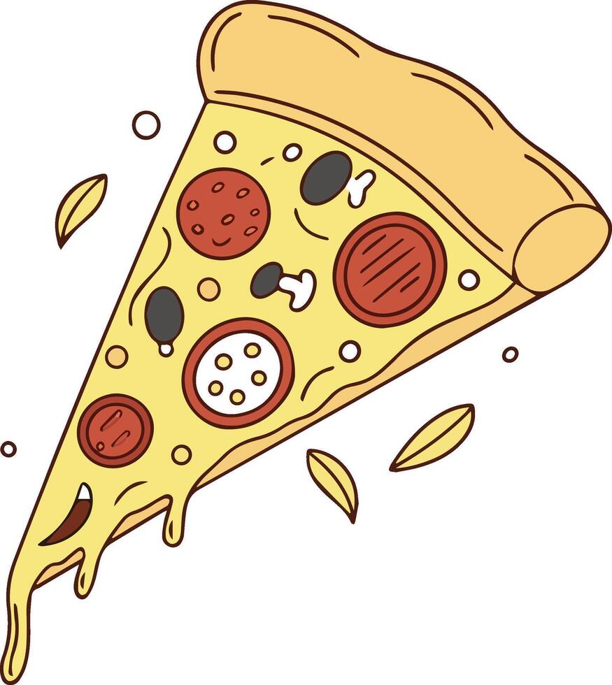 illustration of pizza slice vector