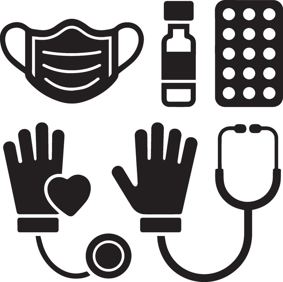 Medical icons set vector