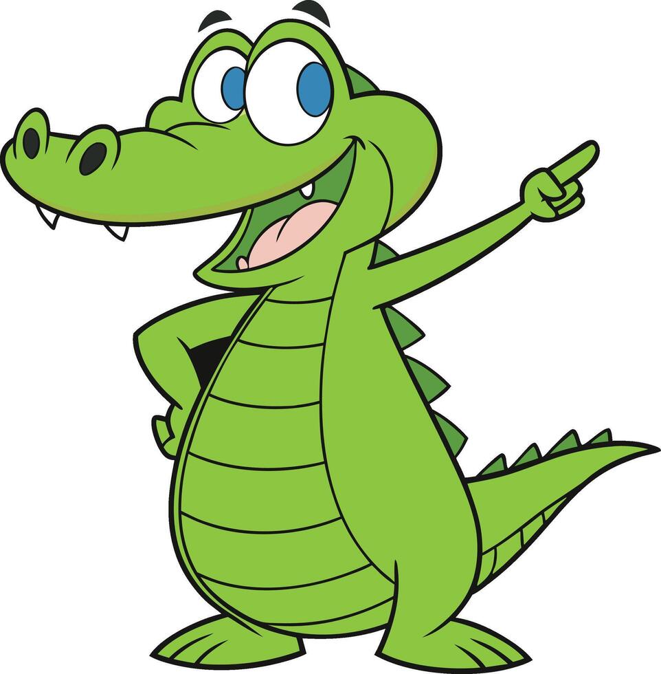 Crocodile cartoon illustration vector