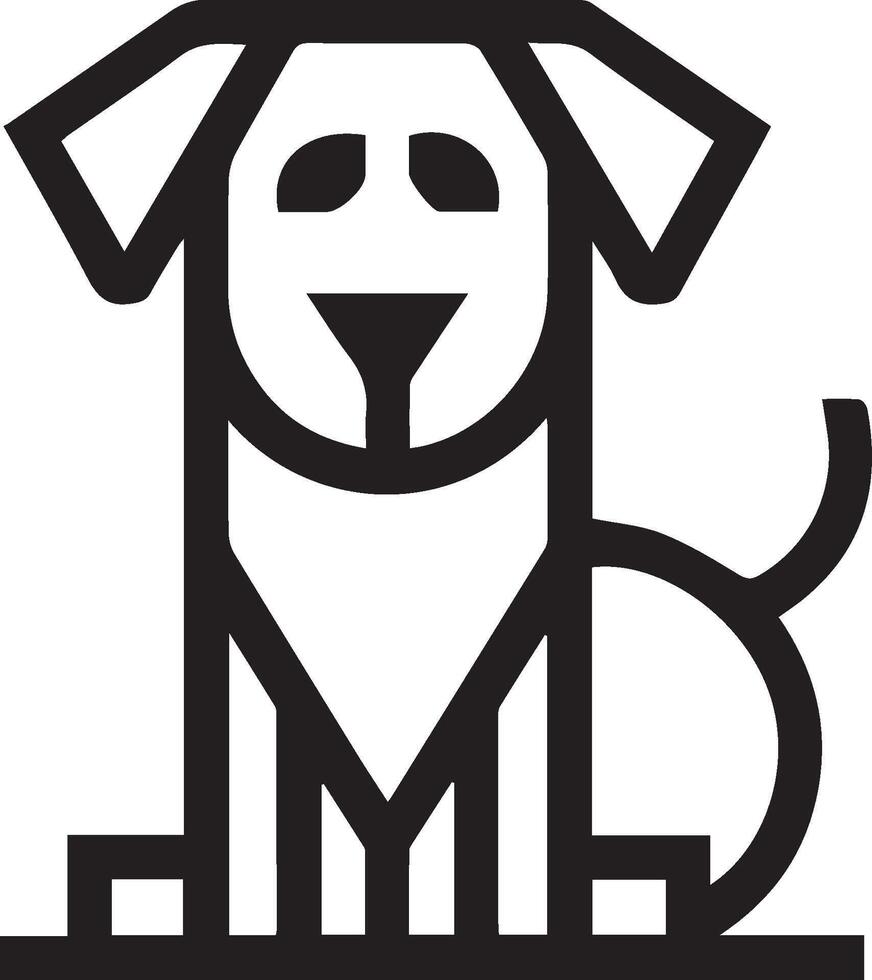 minimalist logo of a dog vector