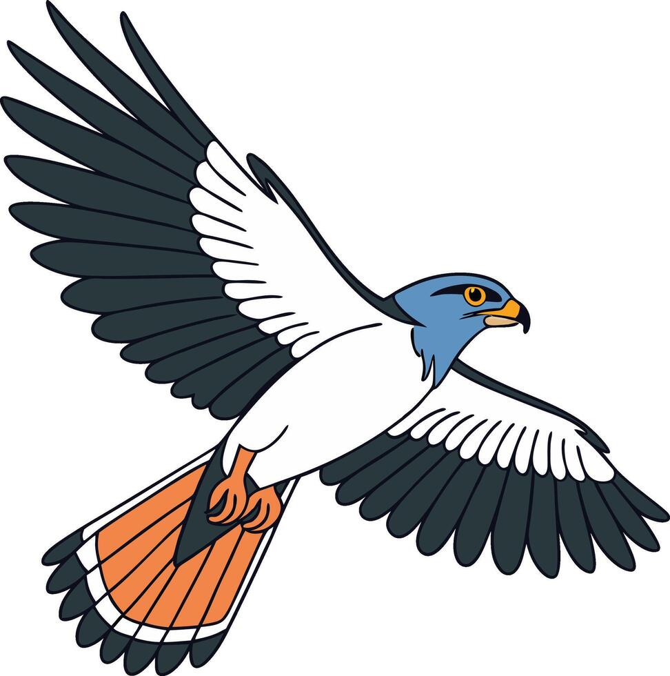 a silhouette of Osprey icon in white background vector