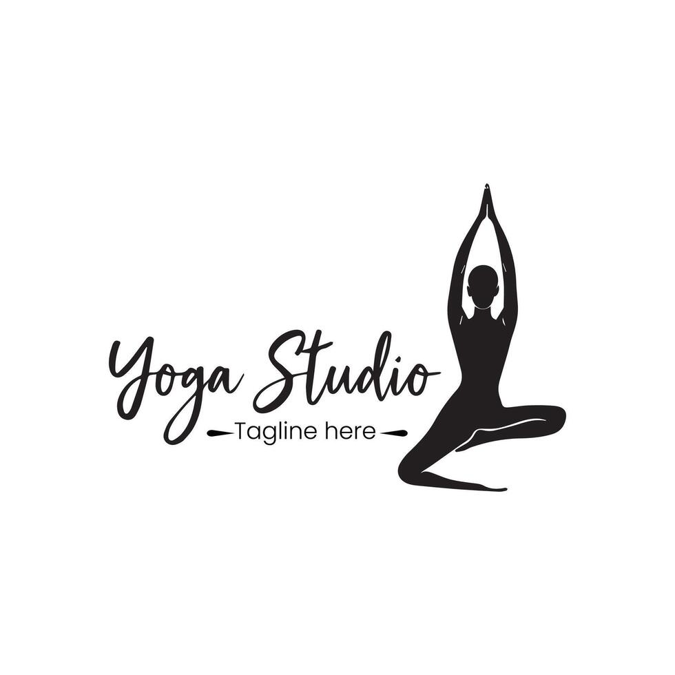 Yoga Studio Logo Design Template vector