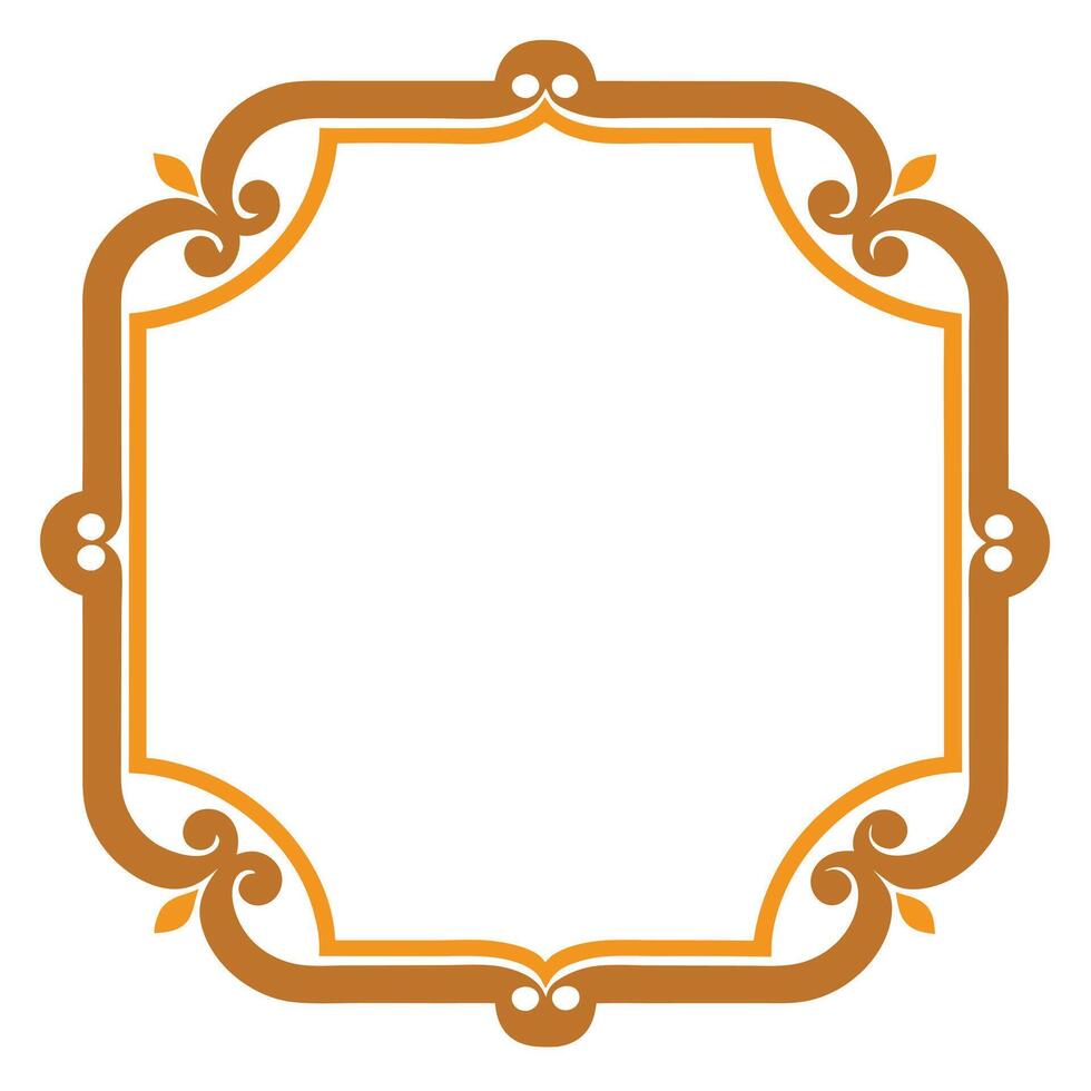 Vintage frame on white background vector
