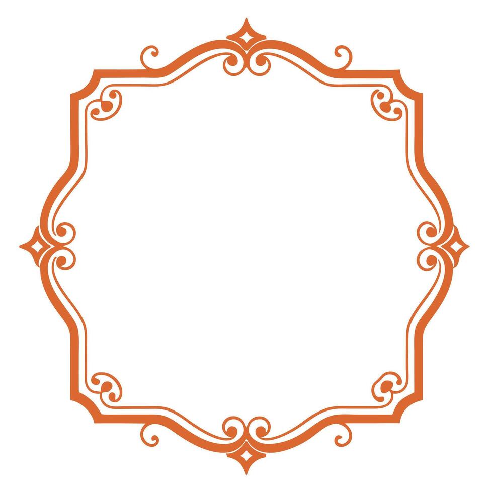 Vintage frame on white background vector