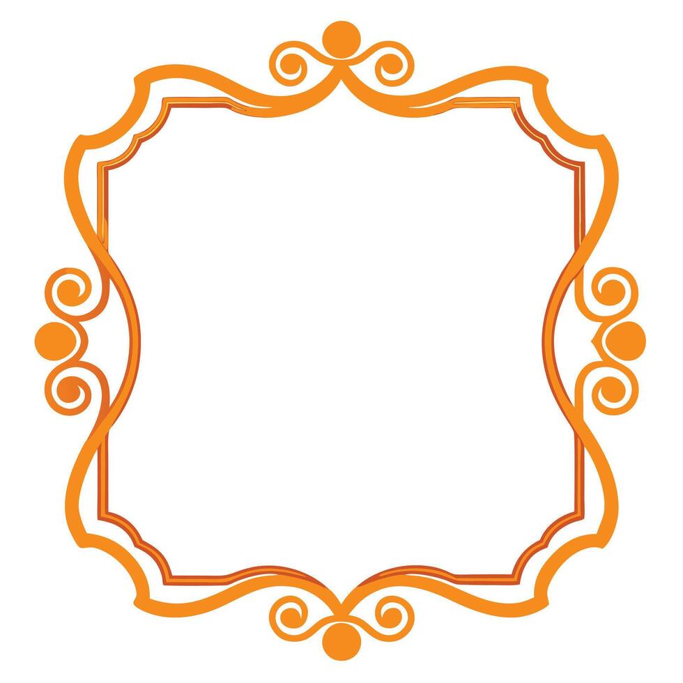 Vintage frame on white background vector