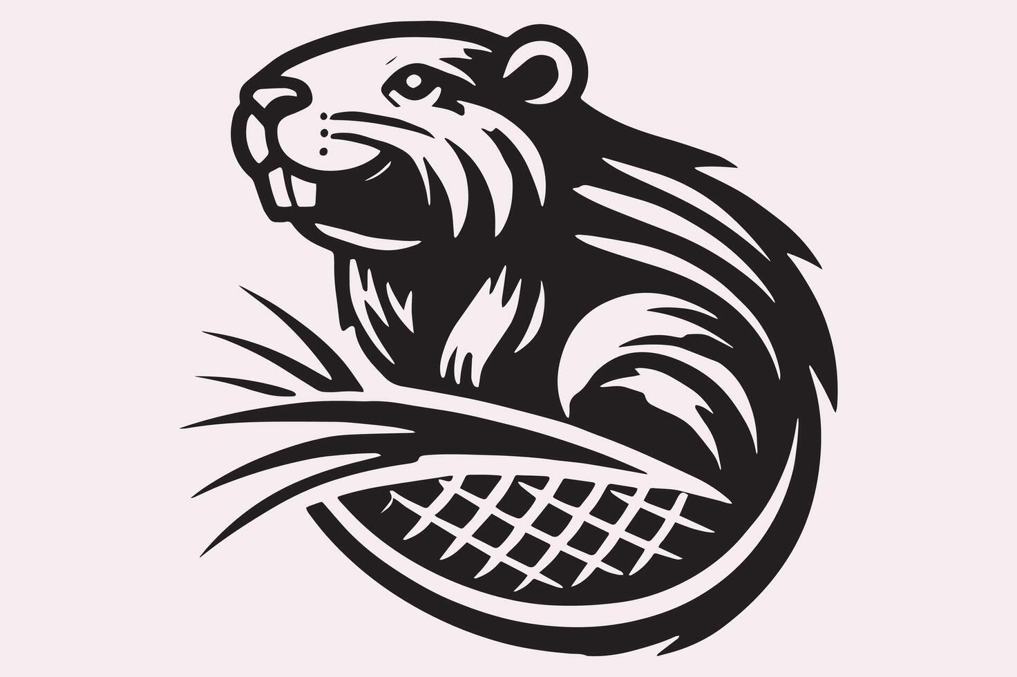 Beaver About Simple Silhouette vector