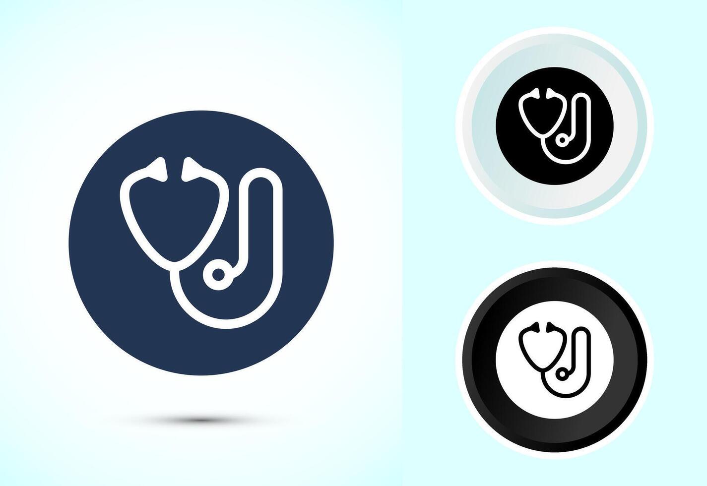 Stethoscope icon design. Doctor stethoscope medical device icon vector