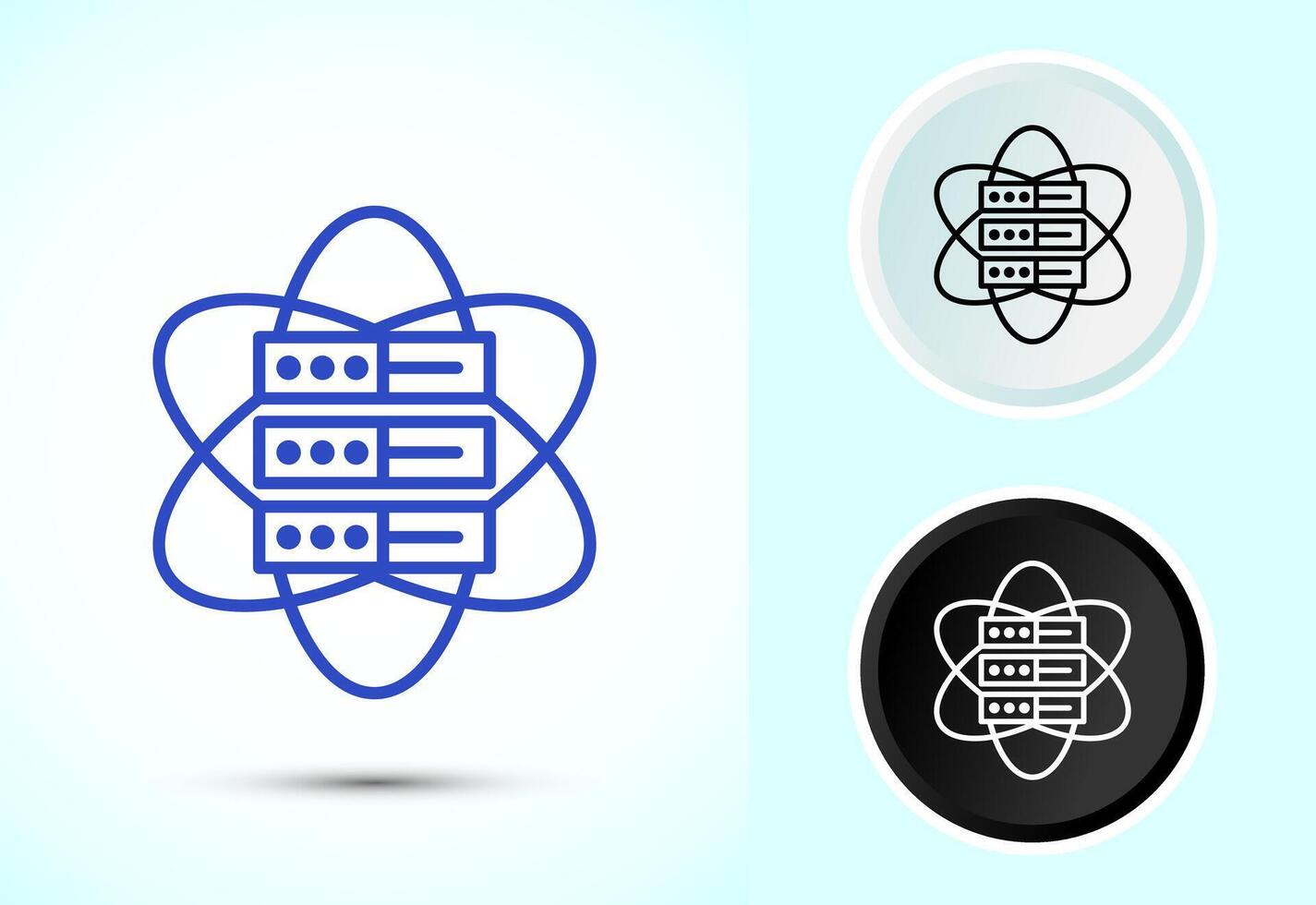 Data science icon design. Big data, digital tech icon vector