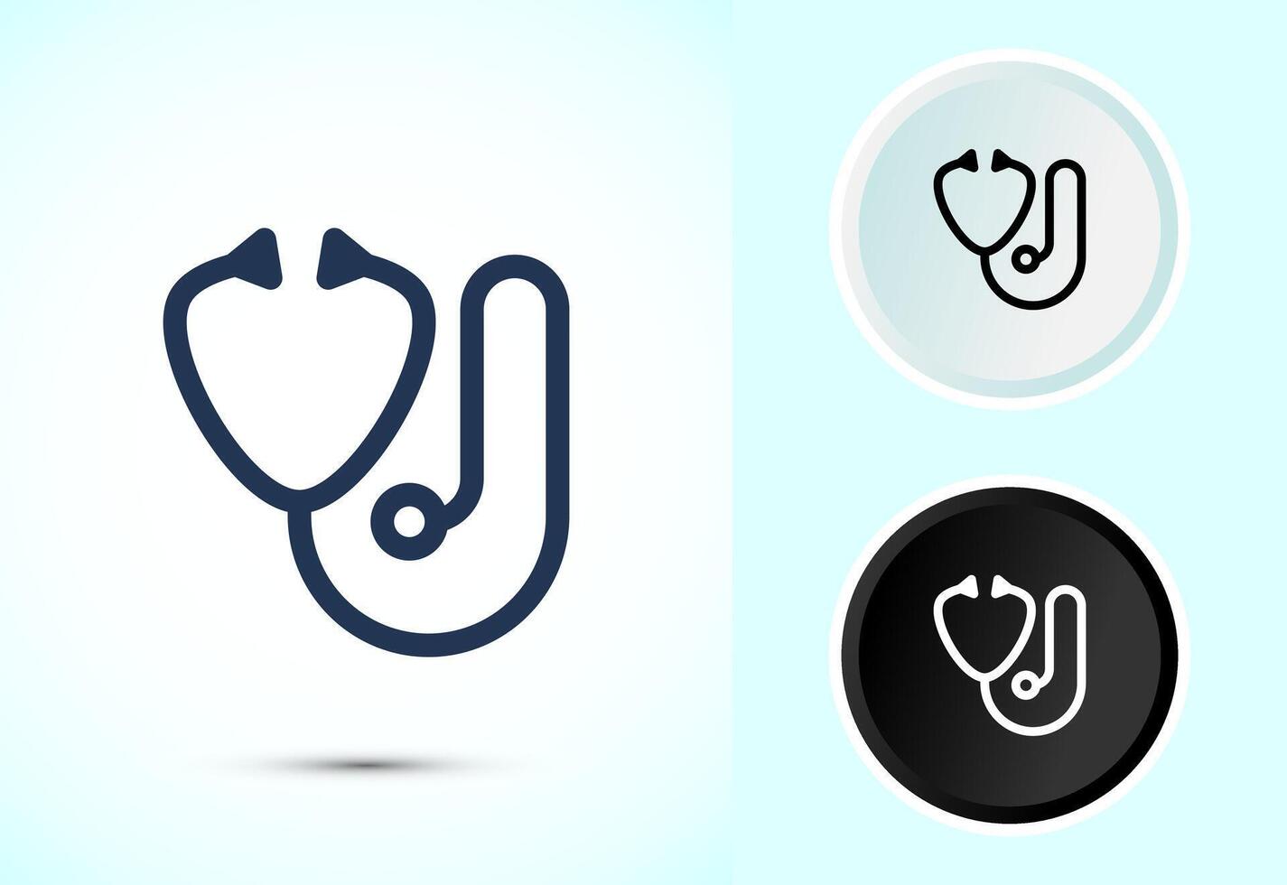 Stethoscope icon design illustration. Doctor stethoscope vector