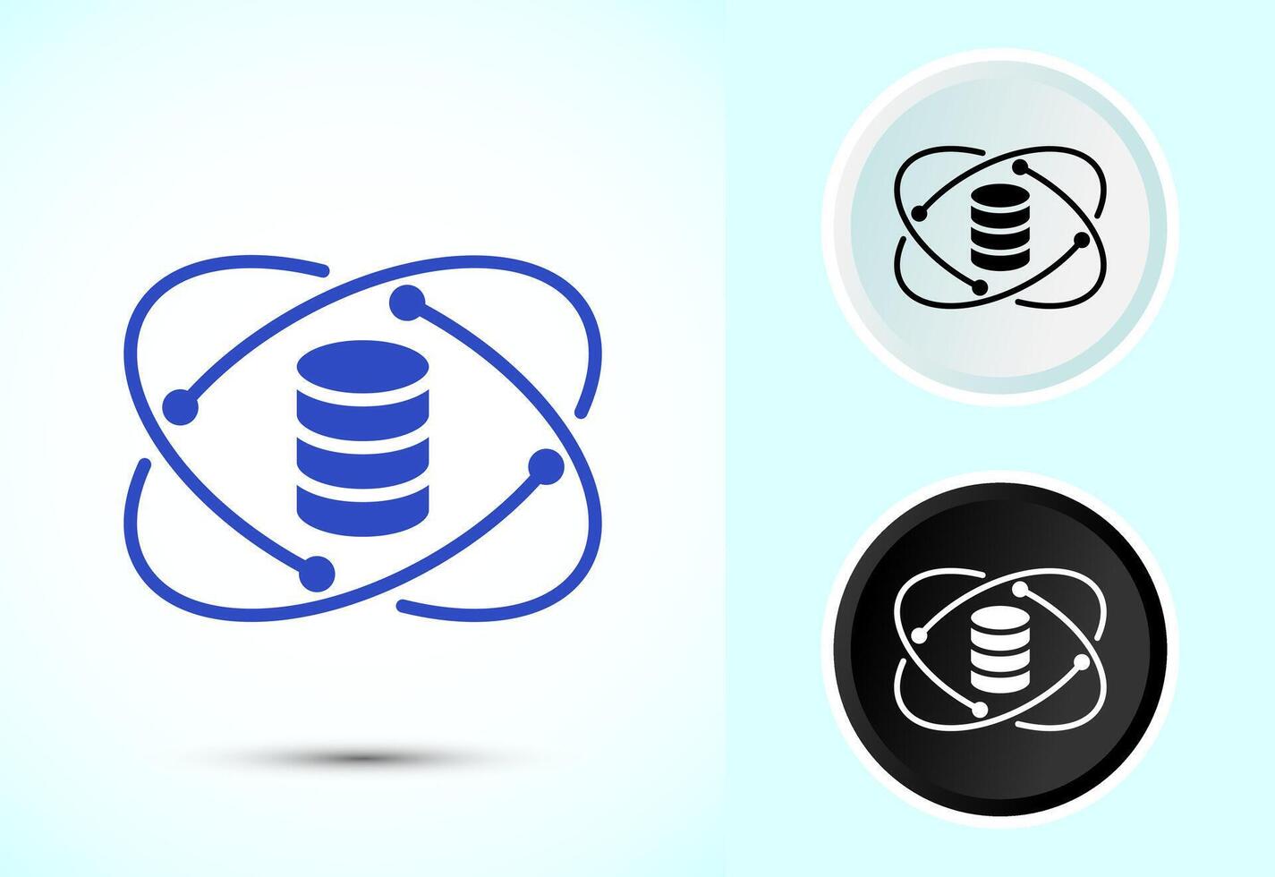 Data science icon design illustration. Big data vector