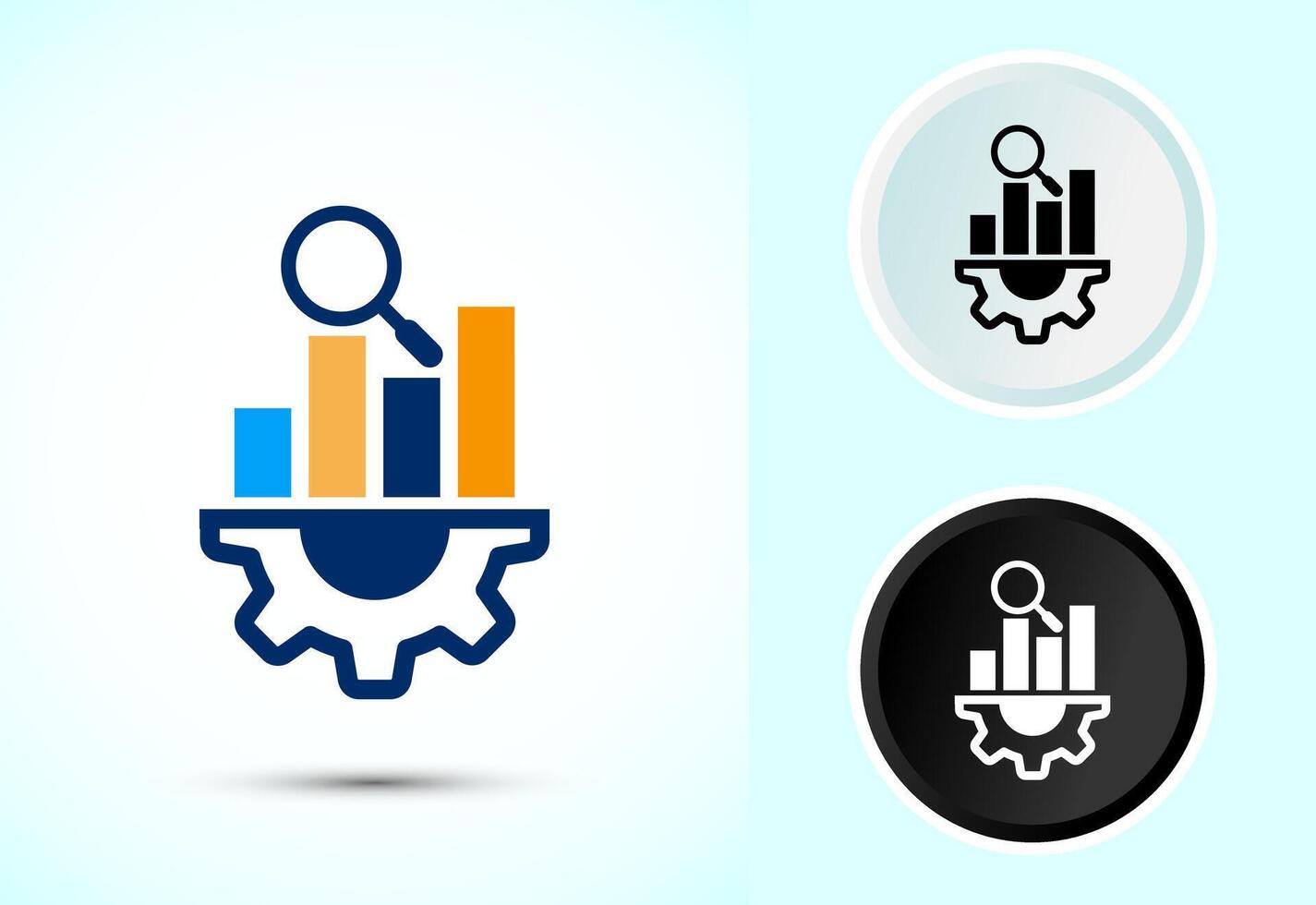 Data analytics icon design illustration. Market research vector