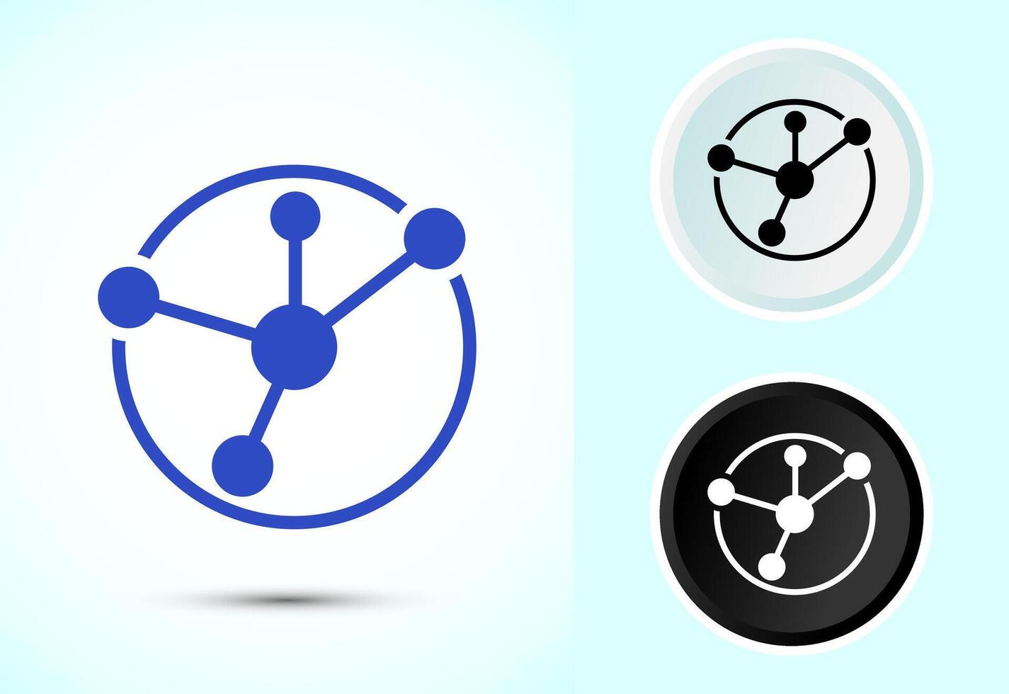 Data science icon design illustration. Big data, digital tech icon vector