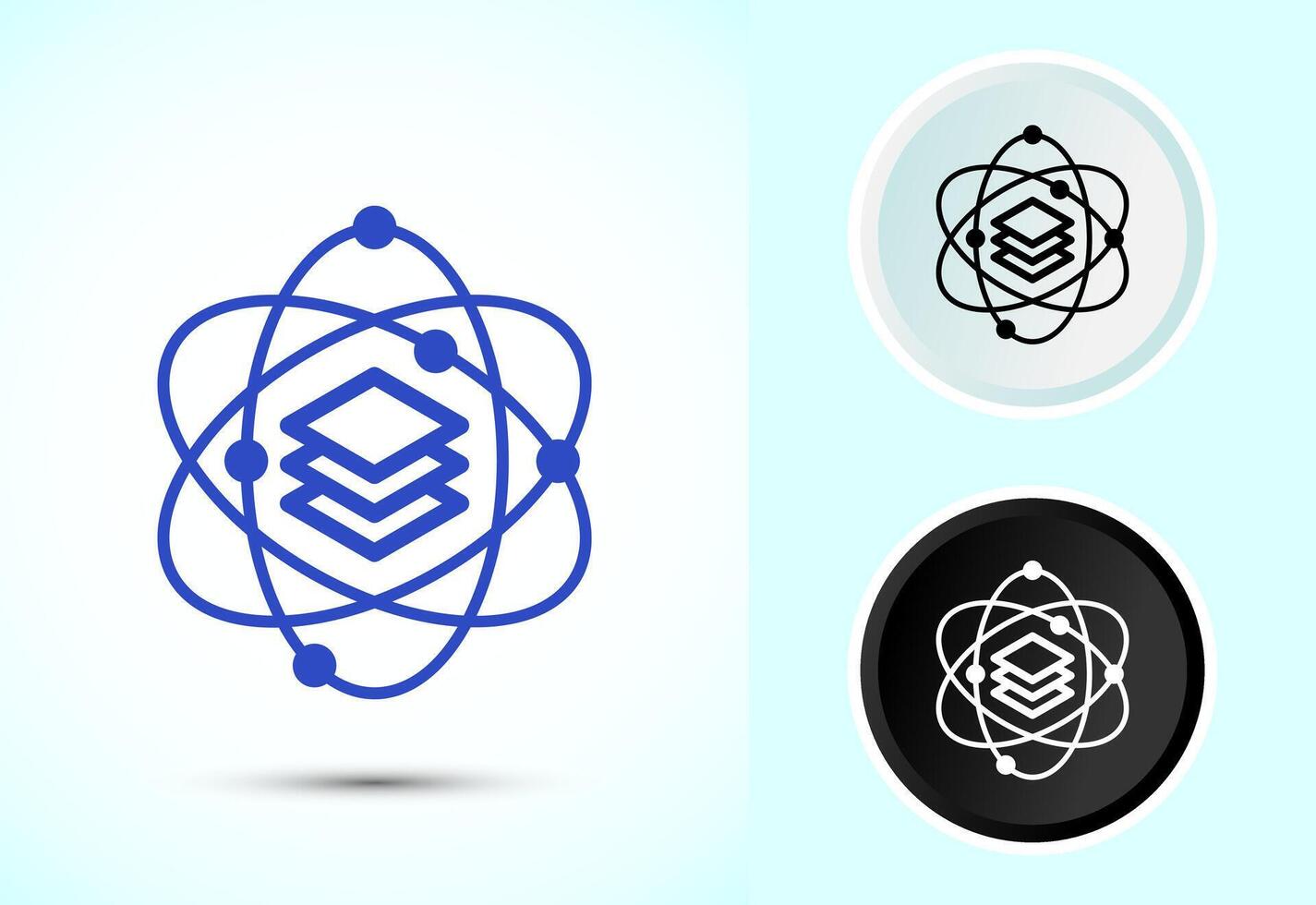 Data science icon design. digital tech icon vector