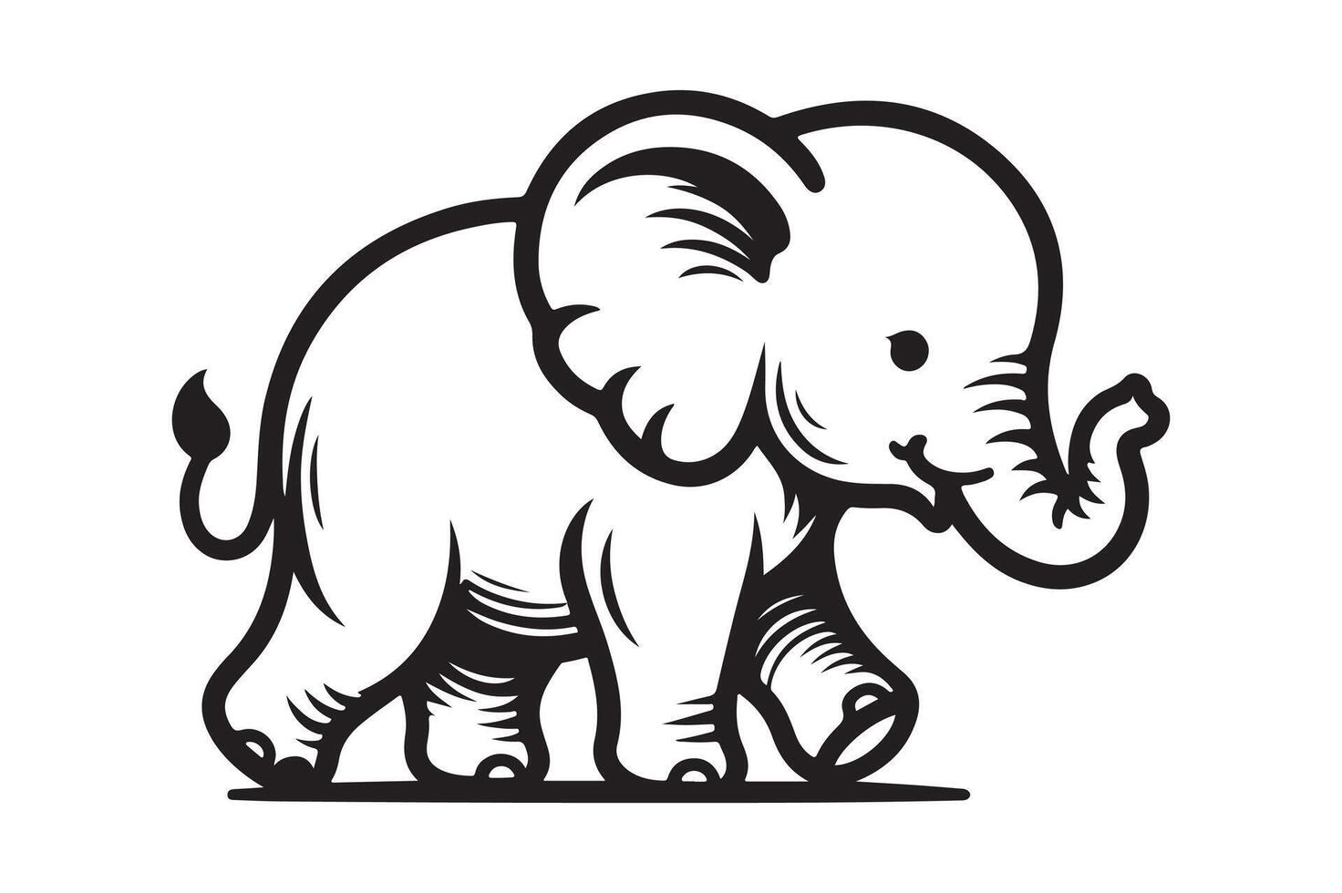 Adorable Elephant Design vector