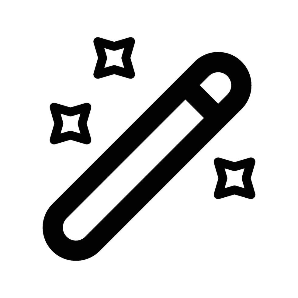 Magic wand with stars flat sign design. Magic wand icon. EPS 10 pictogram of magic wand symbol vector