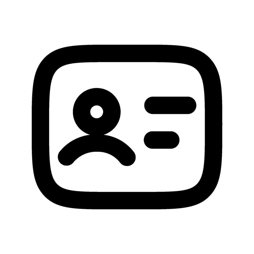 ID Card Icon - User With Identity Profile illustration vector