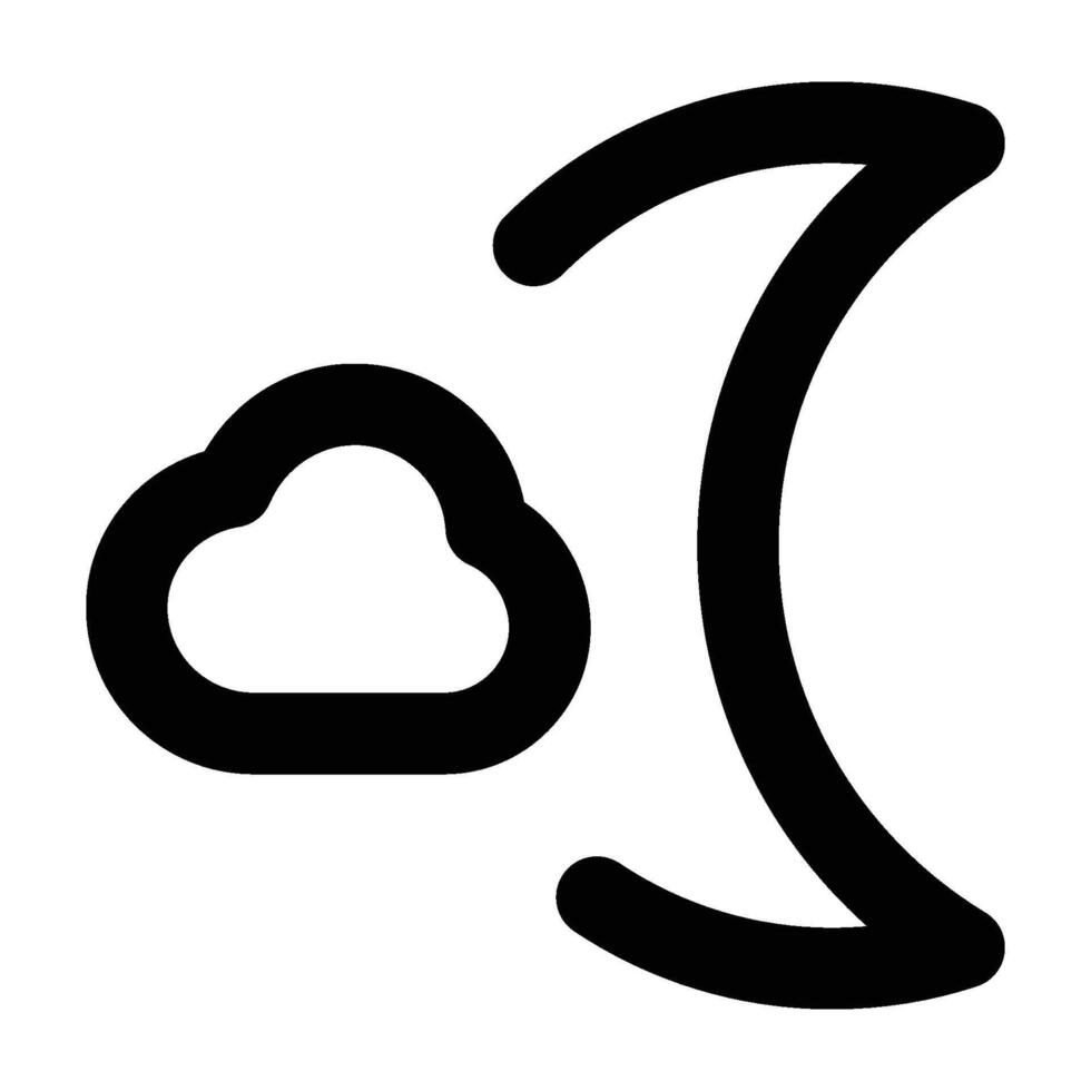 Night Icon in trendy flat style isolated on background. Nighttime symbol for your web site design, logo, app, UI. vector