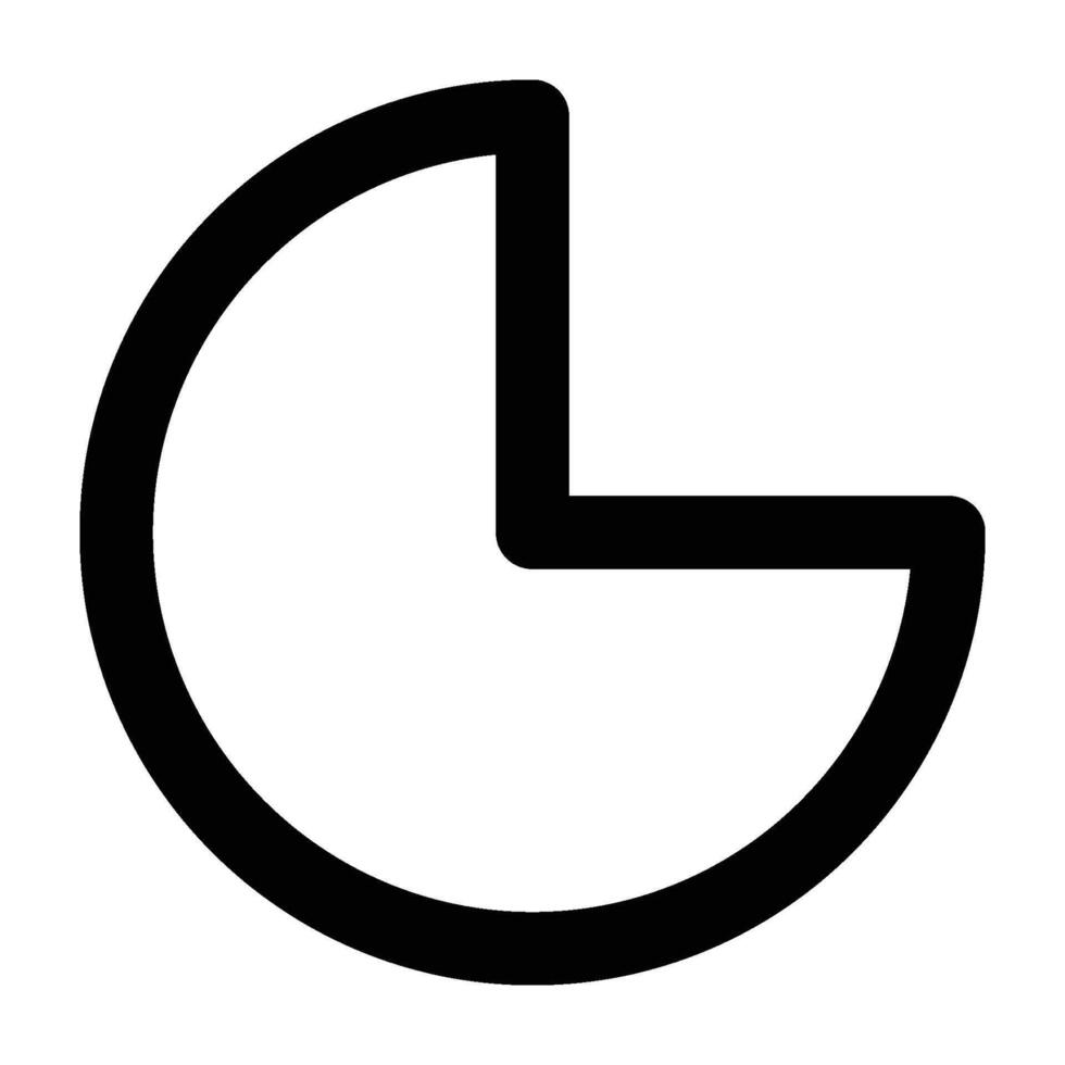 Three Quarter Circle Symbol vector