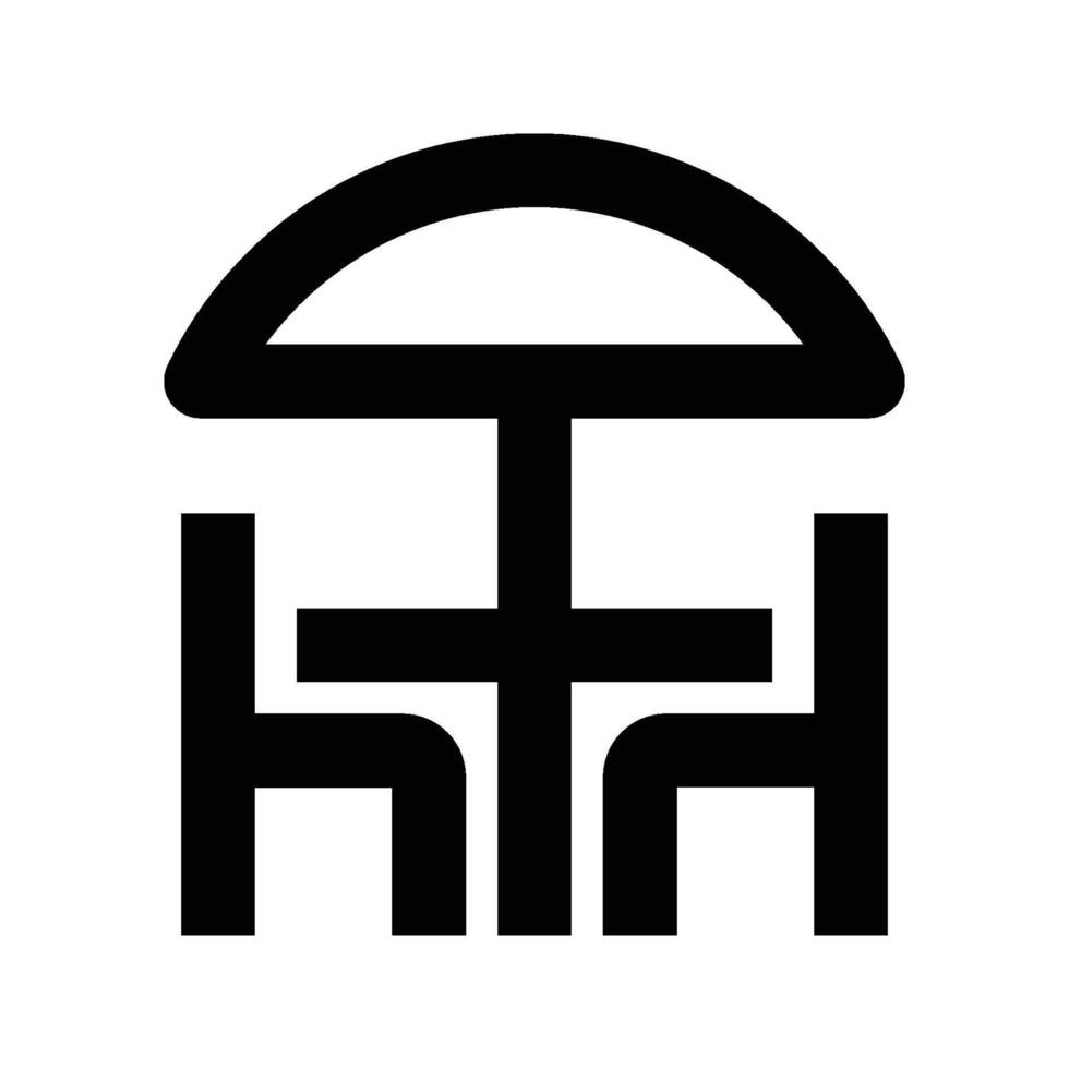 Terrace cafe icon . Table and chairs icon. Trendy Flat style for graphic design, Web site, UI. EPS10 illustration vector
