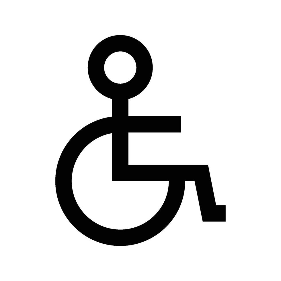 The wheelchair user icon isolated on background vector